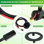 golf cart charger receptacle with socket trim